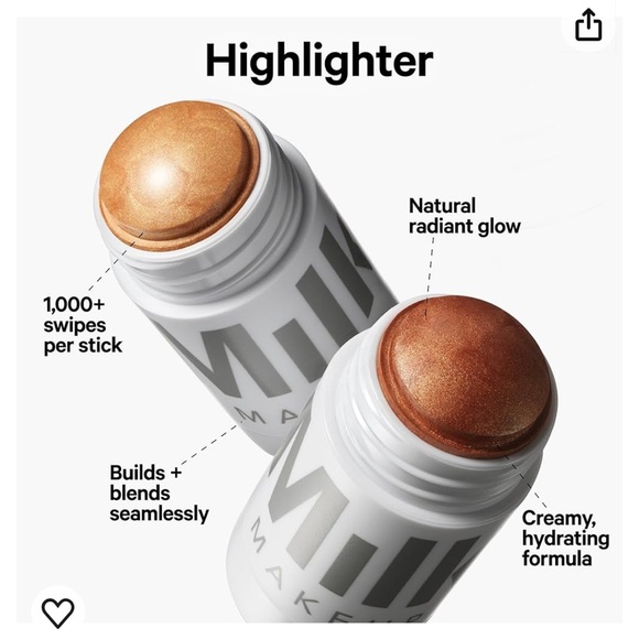 Milk makeup spark hydrate Cream Highlighter Stick makeup shimmer cosmetic 0.34oz - Picture 2 of 4